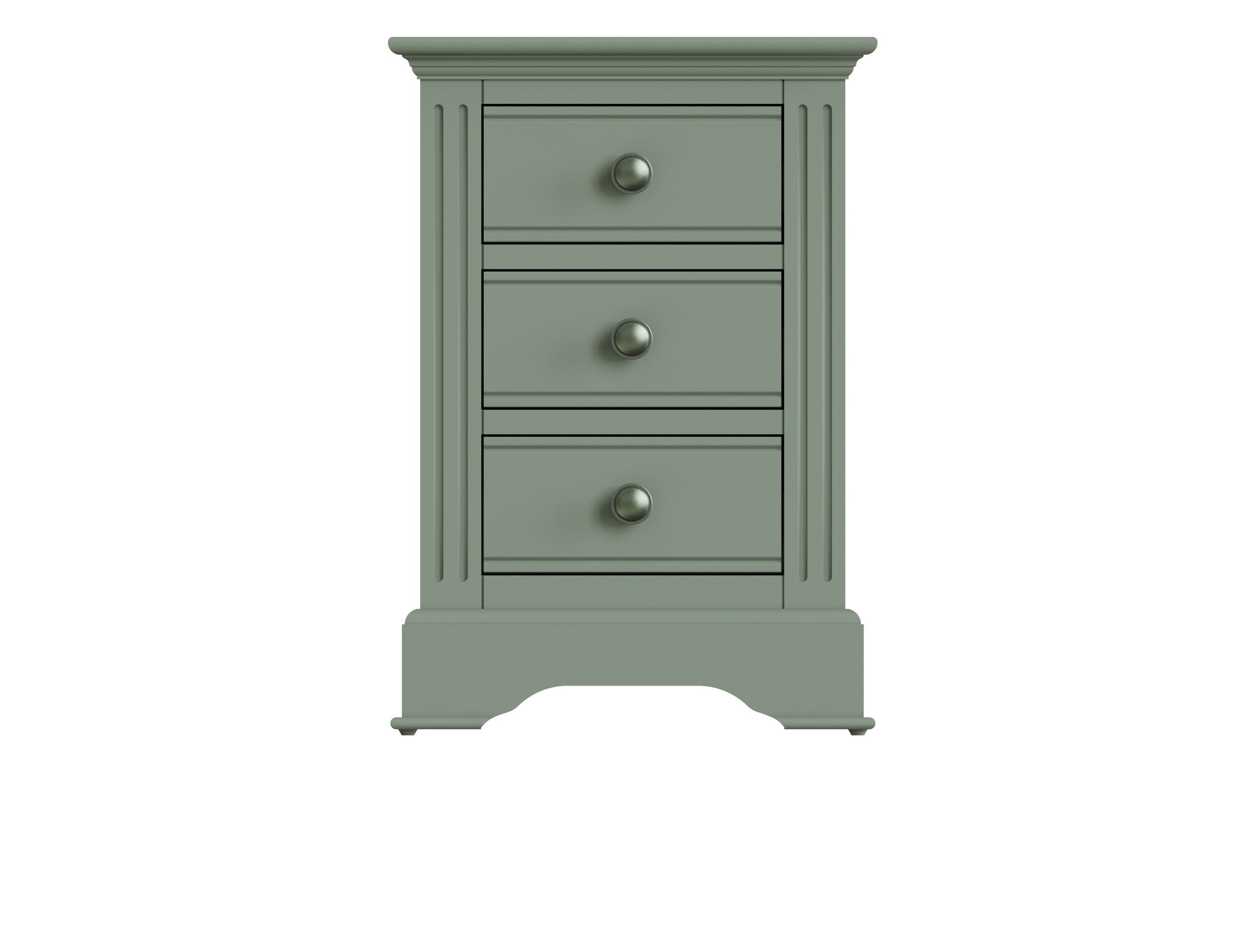 BP Cactus Green 3 drawer bedside chest